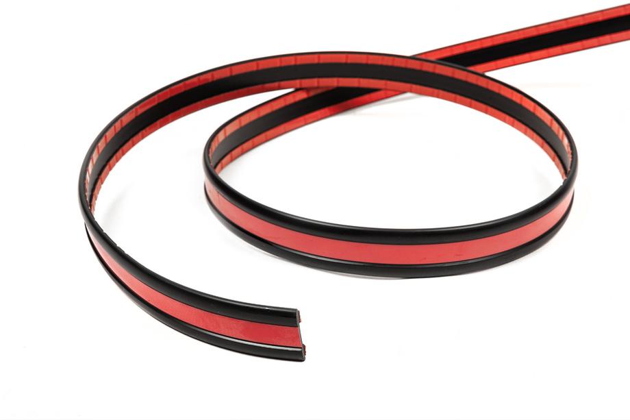Czarna listwa z czerwoną wstawką na metry sal16b (1 metr, 27 mm) Zdjęcia 1