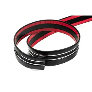 Czarna listwa drzwiowa z chromowaną wstawką na metry sal97 (1 metr, 54 mm) zdjęcia 1