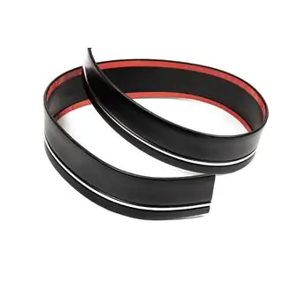 Czarna listwa drzwiowa z chromowaną wstawką na metry sal65 (1 metr, 59 mm) zdjęcia 1