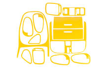 Mitsubishi Carisma 1995-2004 Nakładki na deskę rozdzielczą 1999-2003 (żółty) zdjęcia 1