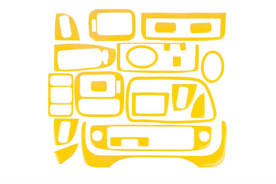 Honda Civic 1995-2001 Nakładki na deskę rozdzielczą (żółte) Image