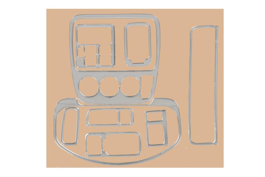 Honda CRV 1996-2001 Nakładki na deskę rozdzielczą (aluminium) Image