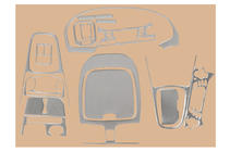 Nissan Almera N16 2000-2006 Nakładki na deskę rozdzielczą 00-03 (Aluminium) zdjęcia 1