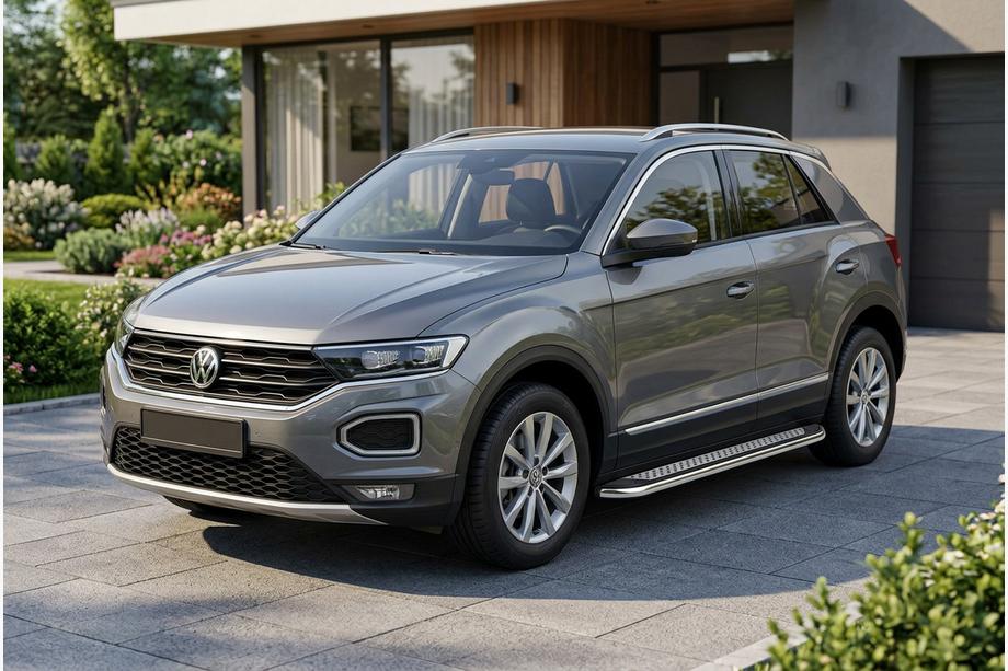 Volkswagen T-Roc 2017-2025 Progi Boczne Maydos V2 (2 szt., Aluminium i Stal Nierdzewna) Image