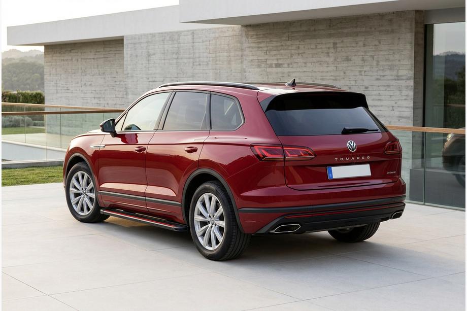 Volkswagen Touareg 2018- Progi Boczné Maya Red (2 szt., Aluminium) Image