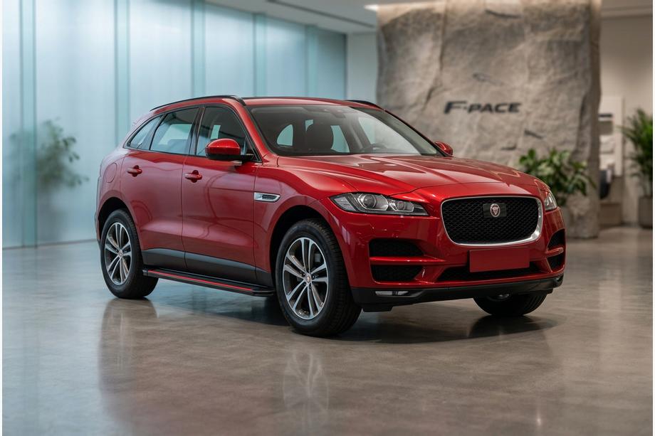 Jaguar F-PACE 2016- Progi Boczné Maya Red (2 szt., Aluminium) Image
