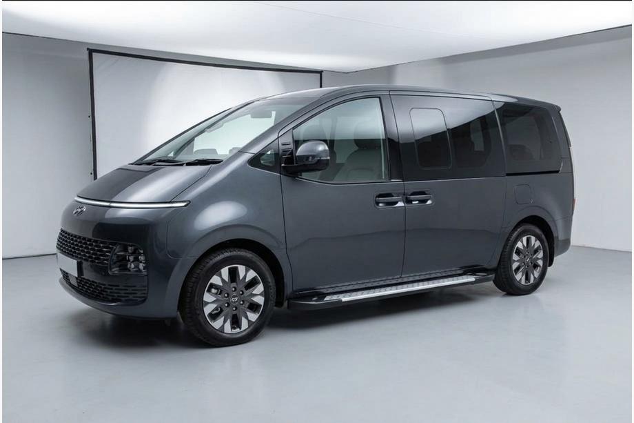 Hyundai Staria 2021- Progi boczne Allmond Grey (2 szt., aluminium) Image