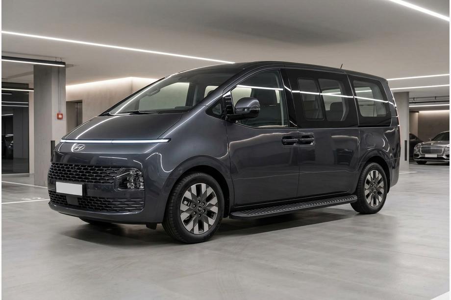 Hyundai Staria 2021- Progi Boczné Tayga Black (2 szt., Aluminium) Image