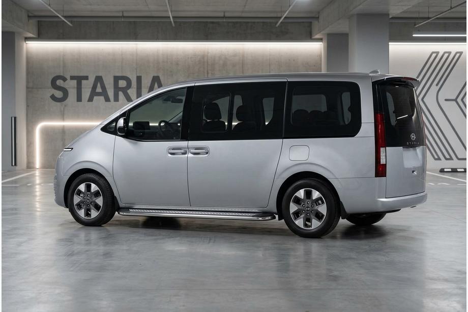 Hyundai Staria 2021- Progi Boczne Maydos V2 (2 szt., Aluminium i Stal Nierdzewna) Image