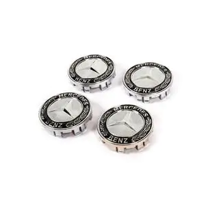 Dekielki na felgi 71/75 mm bez pierscienia (4 szt, czarne V2) zdjęcia 1