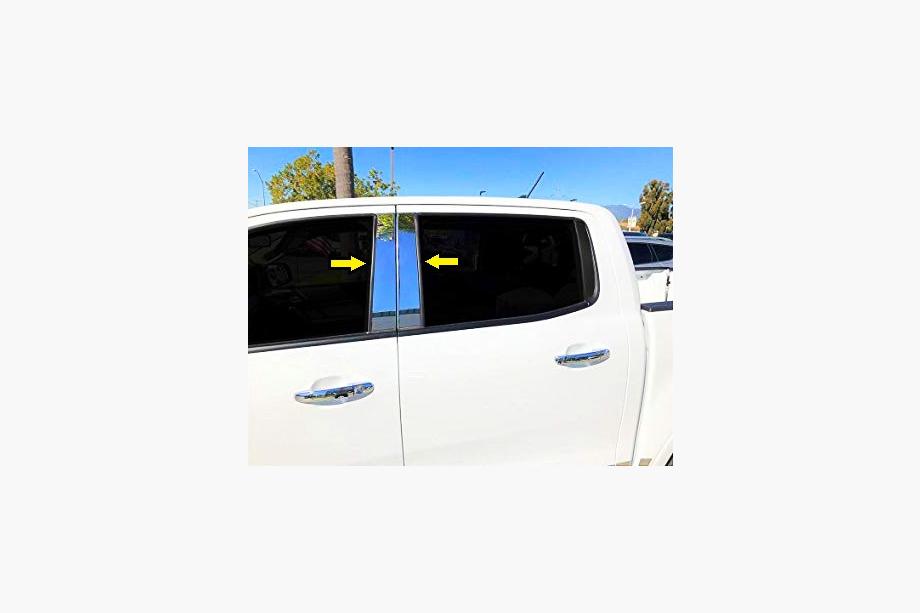 Ford Ranger 2011–2022 Listwy Słupków Drzwi ze Stali Nierdzewnej Image