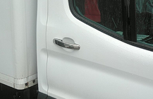 Ford Transit 2014- Nakładki na Klameki Chromowane Carmos (Stal Nierdzewna) 3 Uchwyty zdjęcia 10
