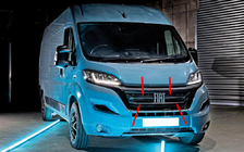 Fiat Ducato 2006-2025 Nakładki na grill 2022+ (3 szt, stal nierdzewna) zdjęcia 1