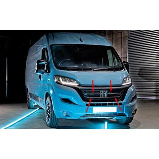 Nakładki na grill 2022+ (3 szt, stal nierdzewna) Fiat Ducato 2006-2025 zdjęcia 1