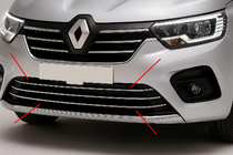 Renault Kangoo/Express 2021- Nakładki na kratkę zderzaka (3 szt, stal nierdzewna) zdjęcia 1