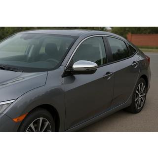 Nakładki na Lusterka (2 szt, Stal Nierdzewna) Honda Civic Sedan 2021- zdjęcia 1