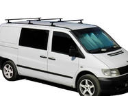 Mercedes Vito W638 1996-2003 Belki dachowe poprzeczne czarne Kenguru (3 szt.) zdjęcia 1