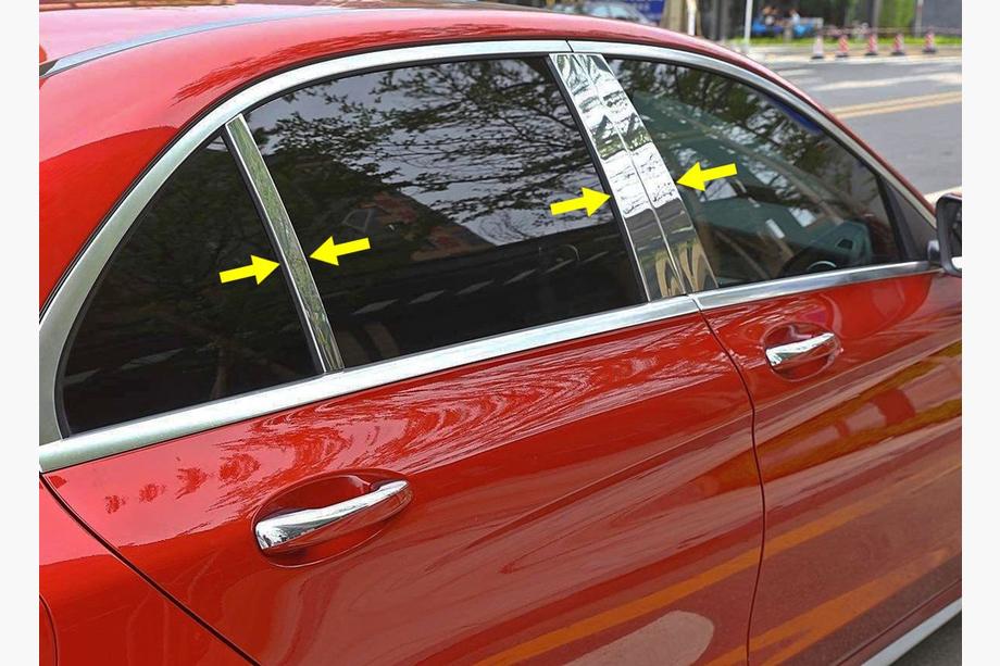 Mercedes C-class W206 2022- Listwy Słupków Drzwi ze Stali Nierdzewnej Image