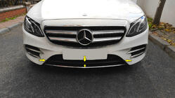 Mercedes E-class W213 2016-2023 Listwa chromowana na przedni zderzak 2016-2020 (stal nierdzewna) zdjęcia 2