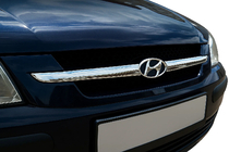 Hyundai Getz 2002- Chromowane nakładki na grill (2 szt., stal nierdzewna) zdjęcia 1