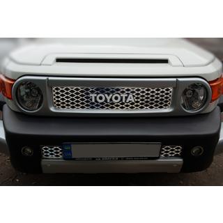 Nakładki chromowane na grill (stal nierdzewna) Toyota FJ Cruiser 2006-2022 zdjęcia 1