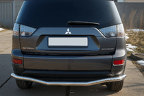Mitsubishi Outlander 2006-2012 Tylny Ochraniacz D125201 (Stal Nierdzewna) zdjęcia 1