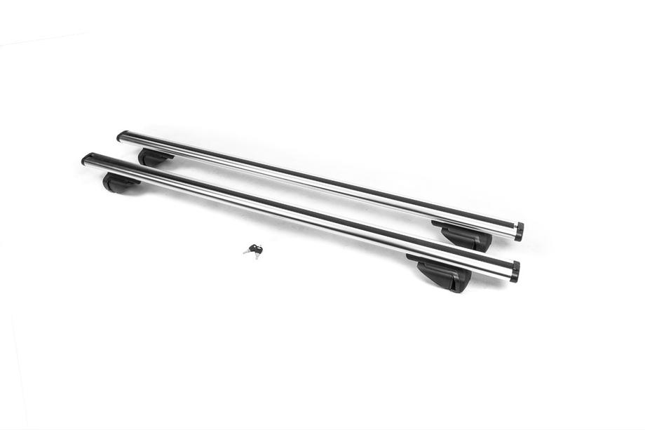 Mitsubishi Outlander 2006-2012 Belki dachowe poprzeczne OEM na zintegrowane relingi (2 szt, szare) Image